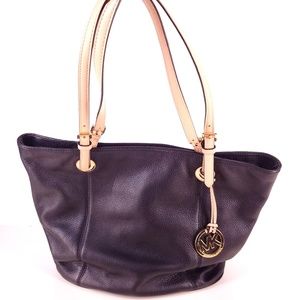 Michael Kors | Black Leather Shoulder Bag tan